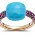 anillo de compromiso con rubi